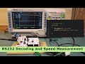 Quick RS232 Decoding and Data Transfer Speed Measurement on Oscilloscope