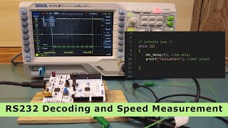 Quick RS232 Decoding and Data Transfer Speed Measurement on Oscilloscope