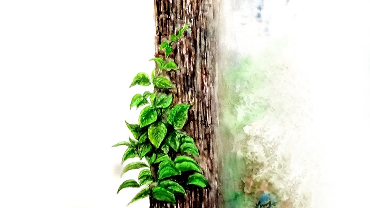 Beautiful Vines Leaves Watercolor Painting - YouTube