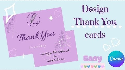 How to design Thank You cards for small business| Canva | Easy Tutorial | DIY thank you cards