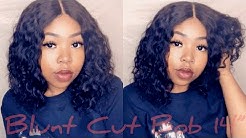 OUTRE THE DAILY WIG UNPROCESSED HUMAN HAIR LACE PART WIG - CURLY BLUNT CUT BOB 14 | GOBEAUTYNY