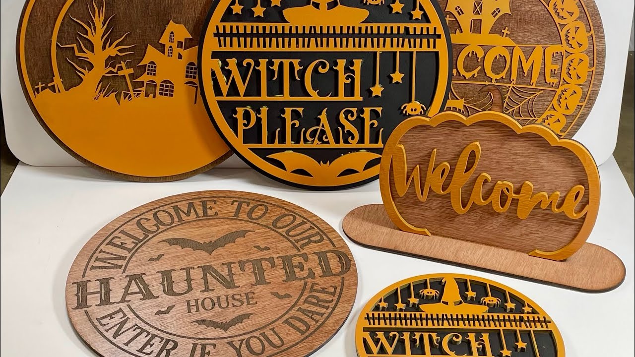 Laser Engraving Halloween Signs YouTube