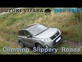 Suzuki vitara offroad  hill climb test in wet conditions  summer tires  4x4 andc