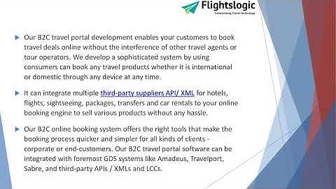 B2C Travel Portal Development