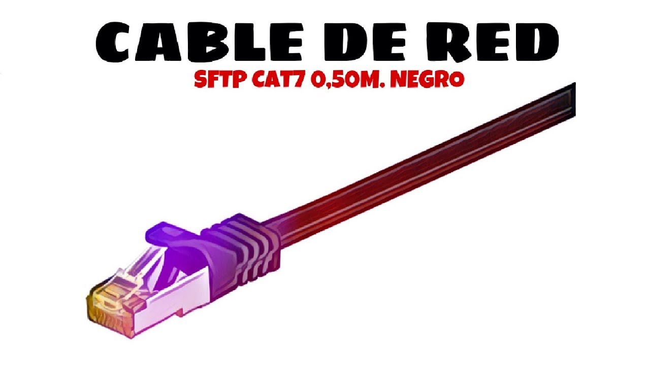 Cable de red SFTP CAT7 0.50 Metros Negro distribuido por CABLEPELADO ®