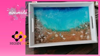 DIY. Plateau Plage Personnalisé Avec de la Résine // Personalized Beach Resin Tray