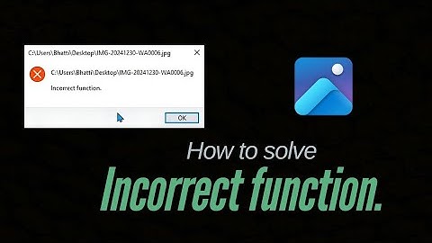 How to solve Incorrect function || incorrect function problem.