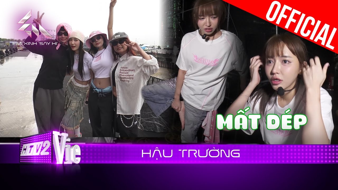 [BTS Conert] Phương Mỹ Chi giấu dép Bích Phương, dù mưa dàn Em Xinh vẫn chăm chỉ | Em Xinh Say Hi