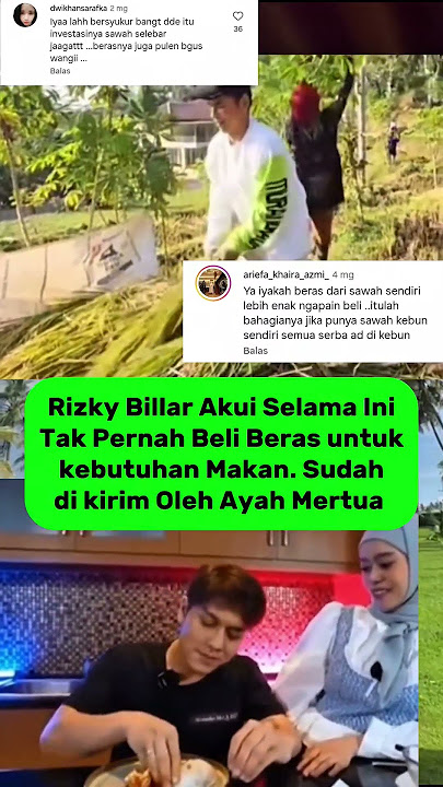 Rizky Billar admits he's never bought rice for food. Lesti's father sent it.