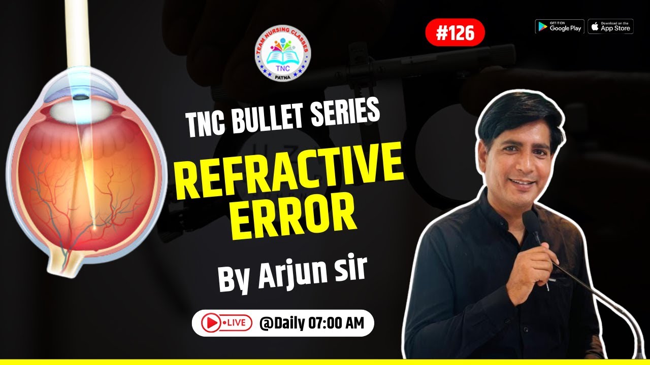 Refractive Errors  || TNC Bullet Series # 126 || Most Important Topic || Daily 7.00 AM NURSING EXAM