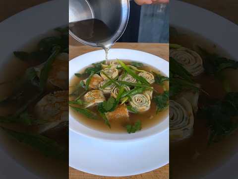 Блинный суп. Consomme celestine #shorts #soup