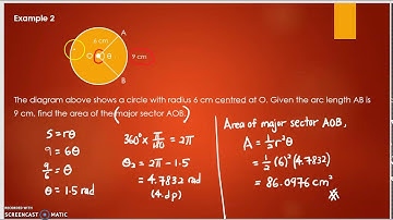 51th video: MAT133 - Circular Measure - Area of a Sector