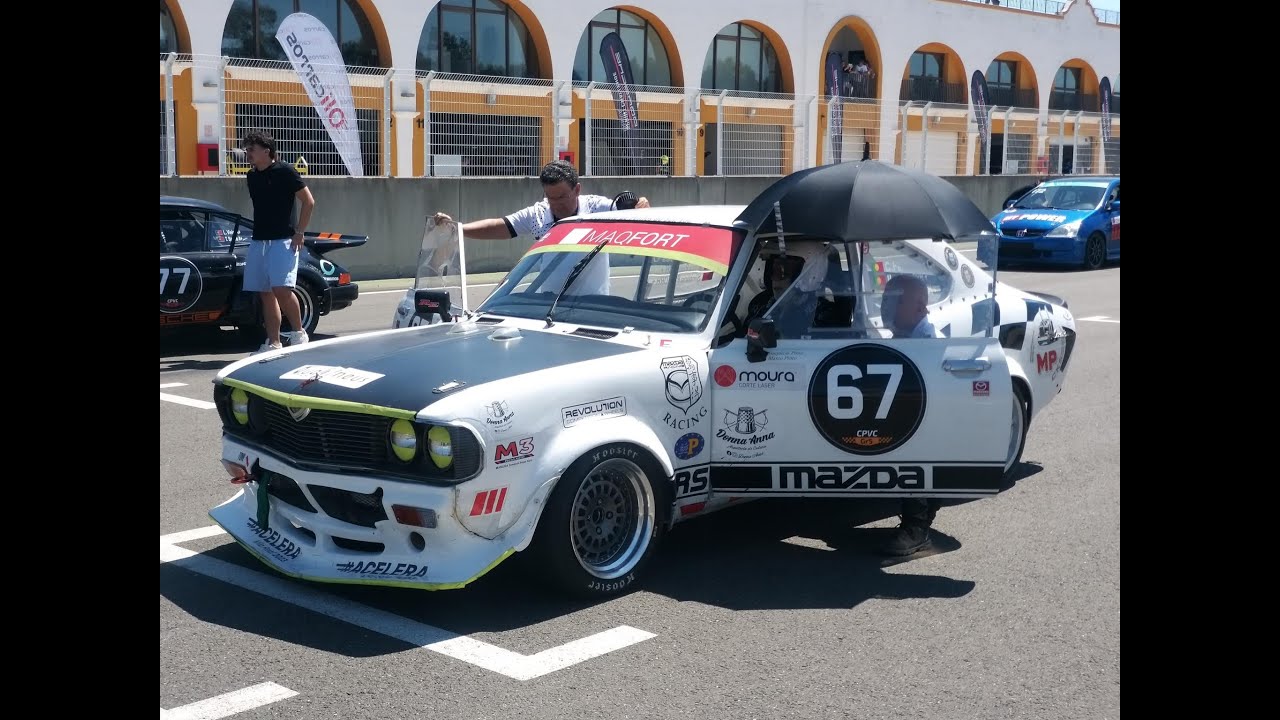 Mazda RX2 RS Capella at the Circuito Monteblanco 2025 ANPAC race - YouTube