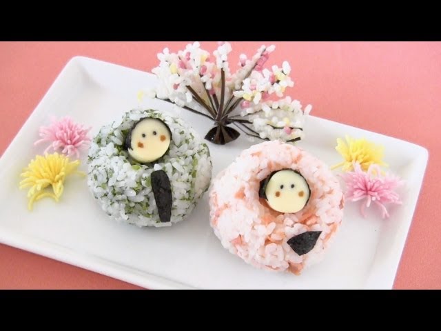 How to Make Easy Hinaningyo Rice Balls for Hinamatsuri Recipe 雛祭りに簡単雛人形おにぎり レシピ | ochikeron
