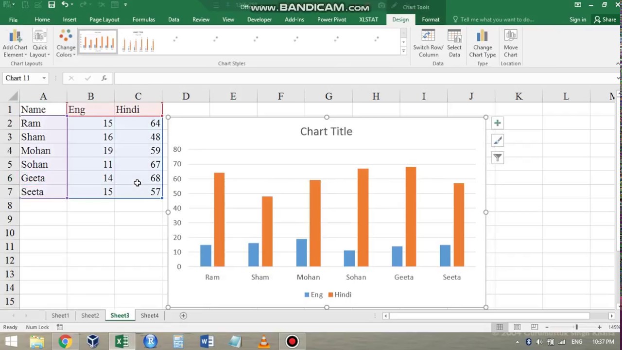 Chart-14 Default Chart in Excel 2016 - YouTube
