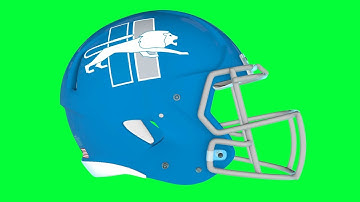 Detroit Lions 1946 Alternate Helmet Green Screen Logo Loop Chroma Animation