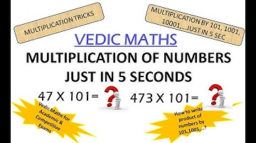 Vedic Maths: Multiplication Trick | Multiplication by 101,1001,10001...| Faster Maths | Mental Maths