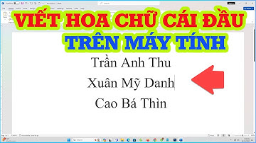 Cách Viết Hoa Chữ Cái Đầu Trên Máy Tính