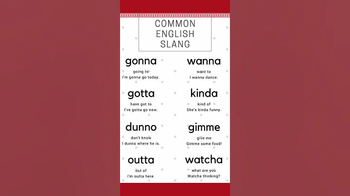 Common english slang words | Slang words you need to know in 2024 #learnenglish #vocabulary #viral