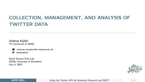 Collection, Management, and Analysis of Twitter Data