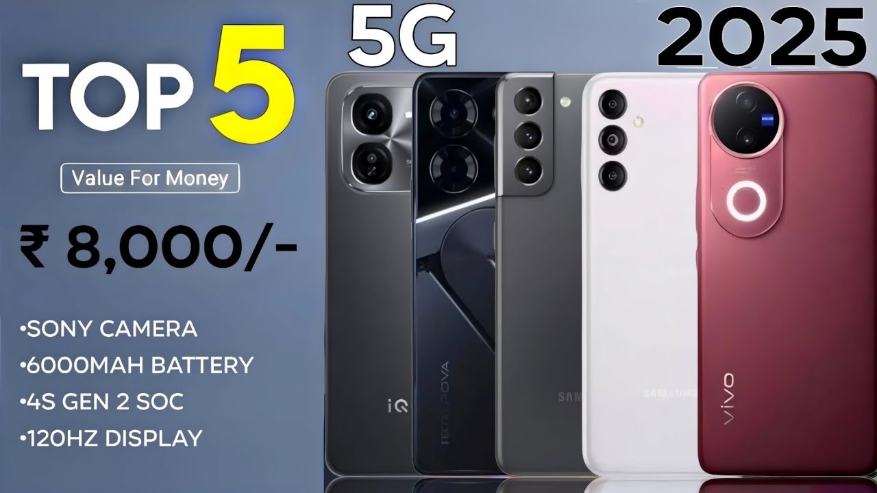 8000 Android Phone TOP 5 BEST PHONE UNDER 8000 in 2025 | best mobile under 8000 - YouTube