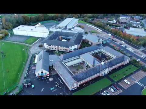 DJI Mavic 2 drone over Ysgol Gymraeg Caerffili