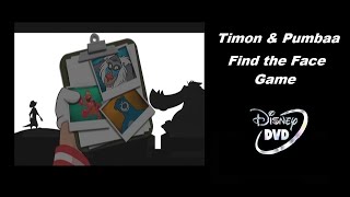 Timon Pumbaa Find The Face Game Dvd Playthrough Gameplay The Dvd Files