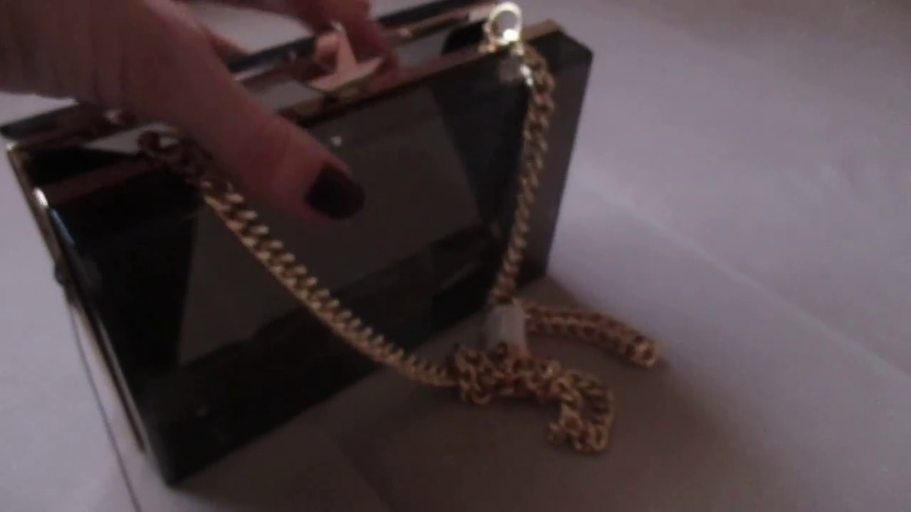 Zara transparent clutch bag - YouTube