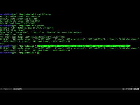 16 Convert CSV to JSON with Python in Your Linux Shell for BASH shell scripts