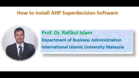 How to instal superdecision software