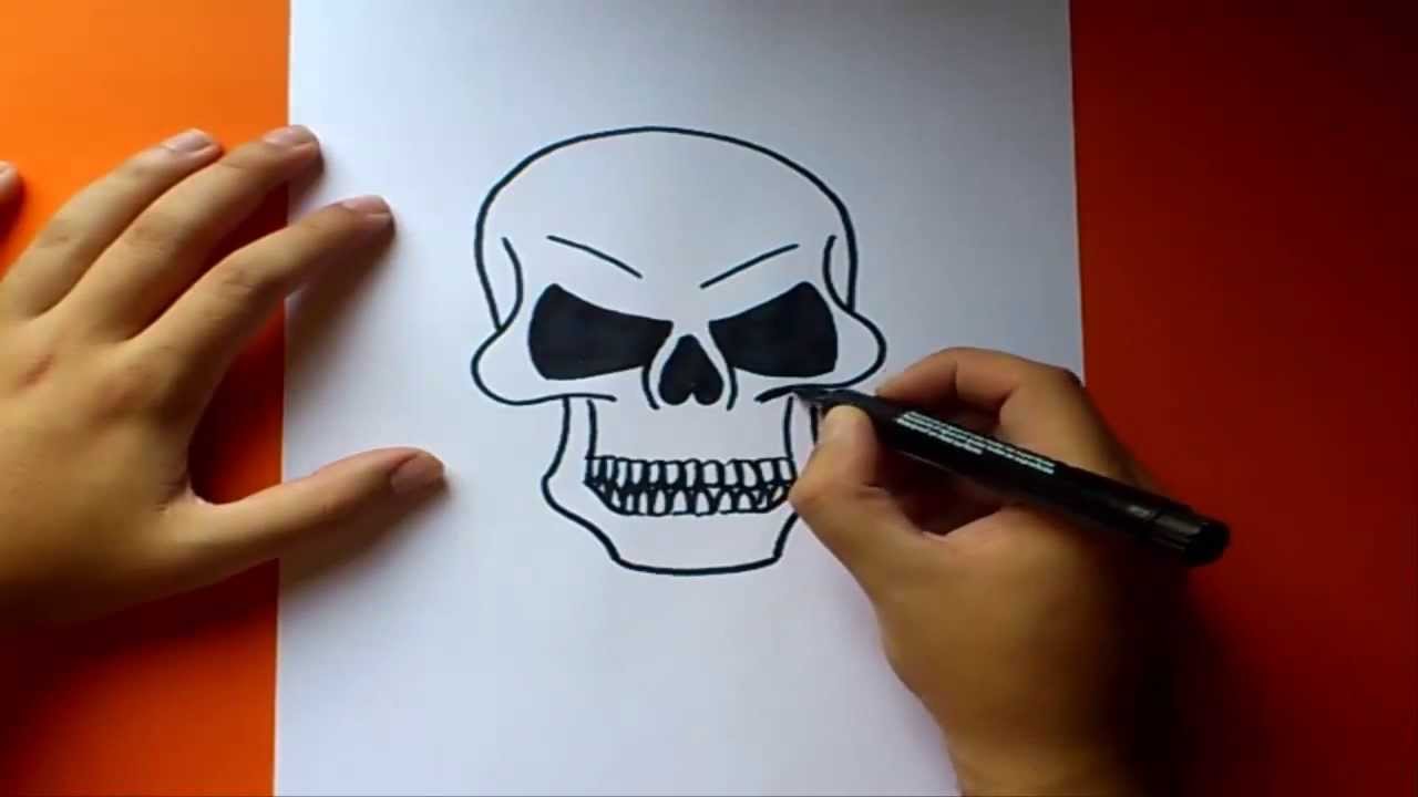 Como dibujar una calavera paso a paso | How to draw a skull - thptnganamst.edu.vn