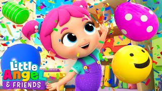 The Balloon Song with Rainbow Colors | Little Angel And Friends Kid Songs