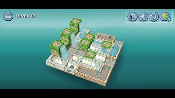 LEVEL 13 - POOLS III | Flow Water Fountain 3D Puzzle | Walkthrough, Gameplay, Zonder Commentaar