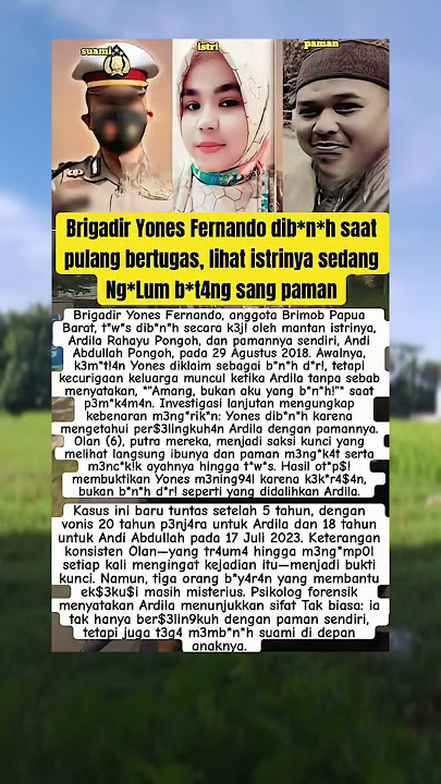 Kisah istri dalang dibalik semuanya