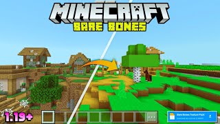 BARE BONES Texture Pack For Mcpe/Bedrock 1.19 | Make Minecraft Look Like The Trailer