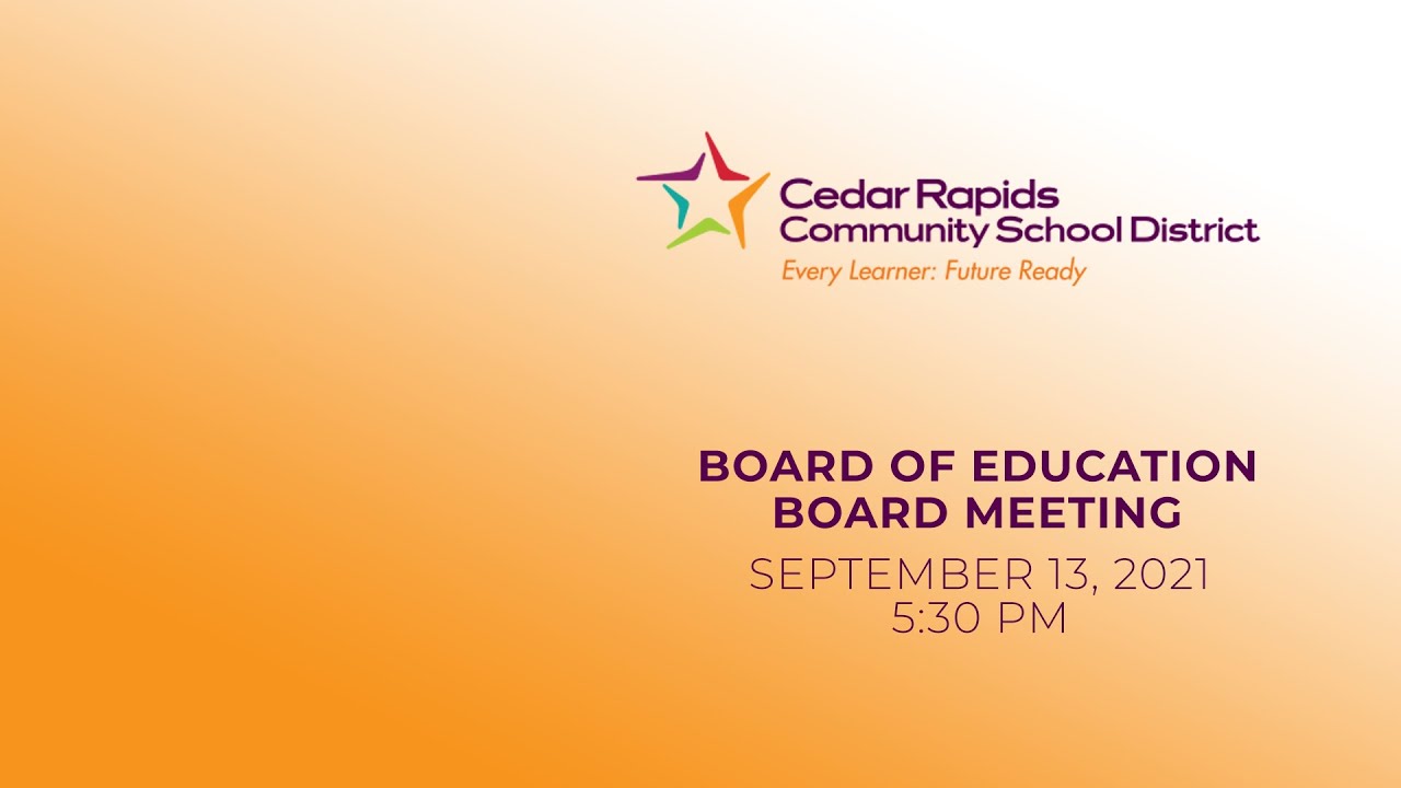 Board of Education Meeting September 13, 2021 YouTube