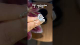 S925 Sterling Silver 3 Ct D Vvs