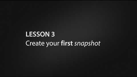 RAPIDSnapshot - create snapshot