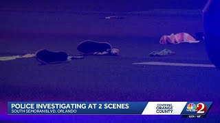 Police investigate 2 scenes minutes apart in Orlando