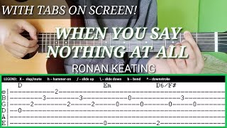 when you say nothing at all fingerstyle tabs - abz collado | ronan keating