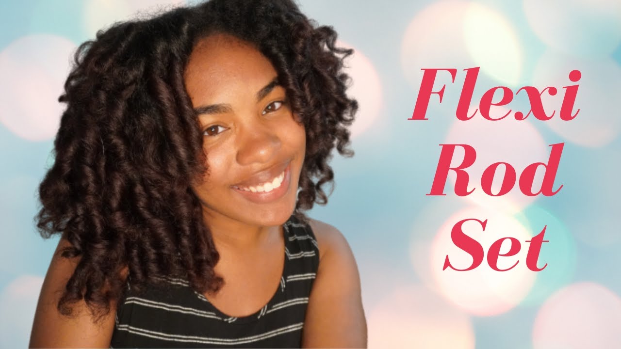 Flexi Rod Set Blow Dried Stretched Natural Hair YouTube