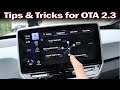 VW released Tips & Tricks for the Id.3 OTA Update 2.3