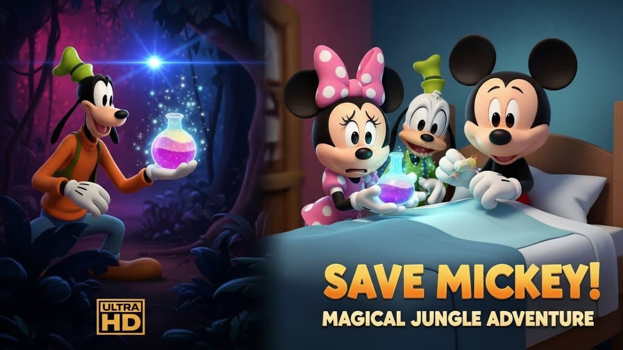 Mickey Mouse Magical Jungle Adventure 🐭🌿 | Save Mickey | Kids Cartoon Story