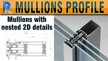 How to create curtain wall mullions with nested 2D detail | Mullions with nested 2D detail in Revit