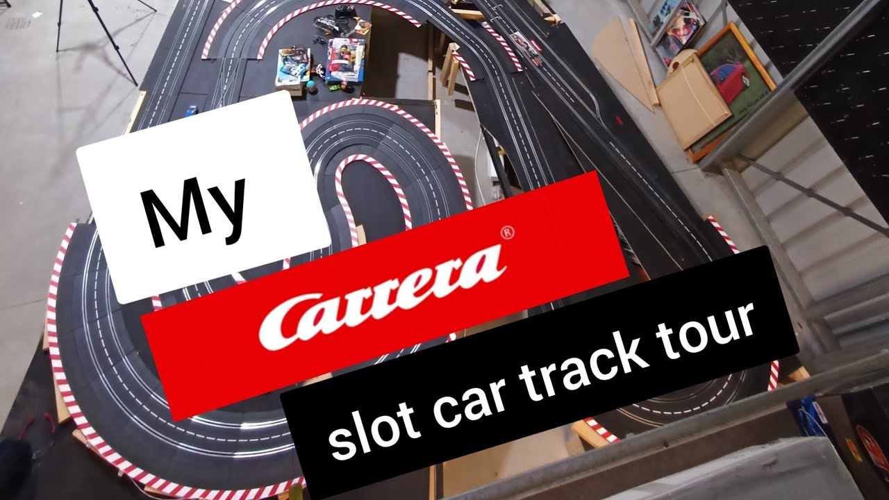 Carrera evolution slot car track layout - YouTube