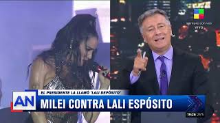 Javier Milei contra Lali Espósito: el respaldo de los artistas