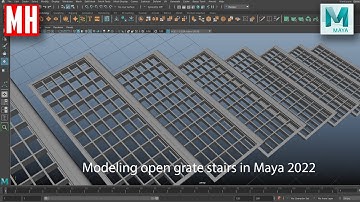 Modeling open grate stairs in Maya 2022