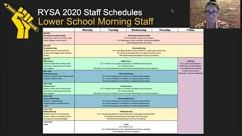 RYSA 2020 Daily Schedule - All Staff