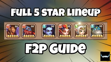 Full 5 Star Lineup F2P/New player Guide | Idle Heroes |CorporalYekram