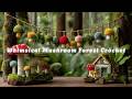 Whimsical Mushroom Forest Crochet Garland  | Pastel Woodland Decor for Enchanted Home Nooks